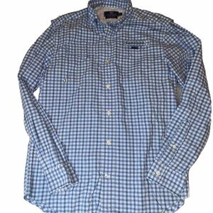 Vineyard Vines Harbor Shirt S Blue White